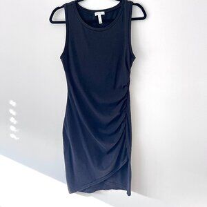 Leith Black Ruched Bodycon Sleeveless Dress, size S